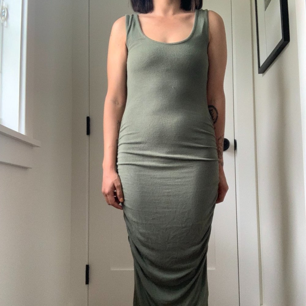 Ingrid & Isabel Olive Green Maternity Dress